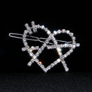 Heart Shape Women Girl Rhinestone Hairpins Hair Clips Barrette Shiny Headwear