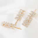 HOPE DREAM  Hair Clips Crystal Hairpins Rhinestone Headwear Letter Barrettes