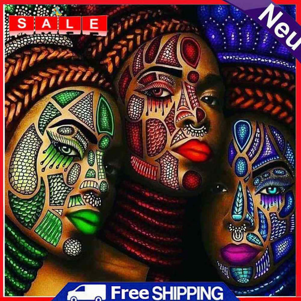 5D DIY Full Drill Diamond Painted Painted Face Unique Style Cross Stitch Mo