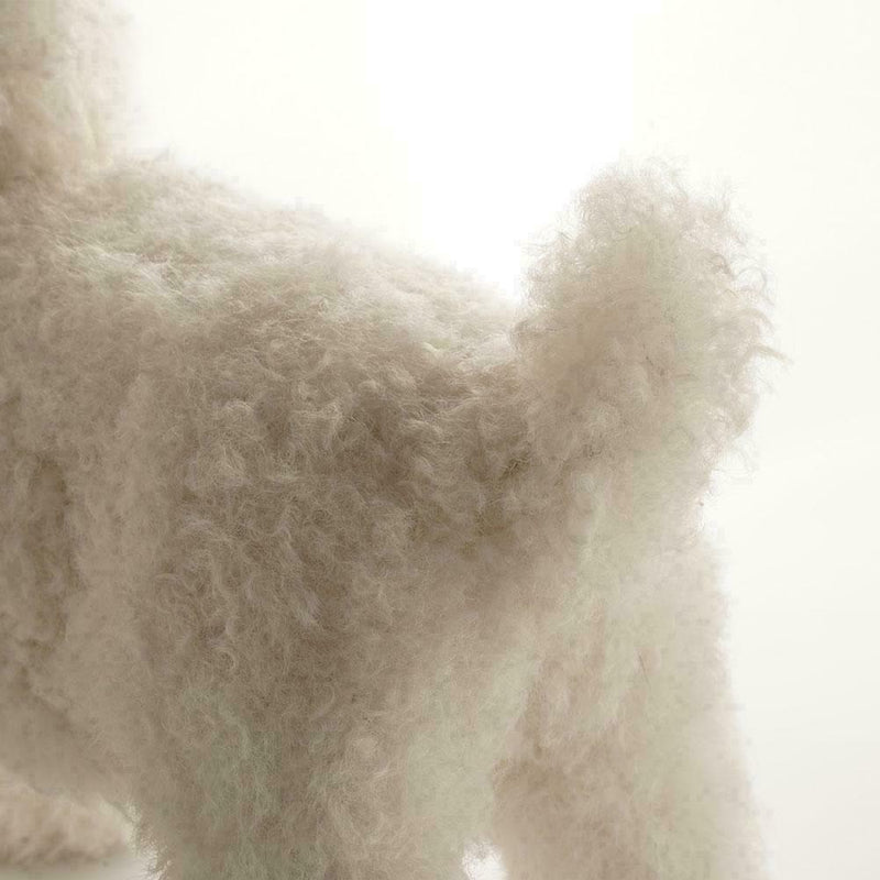 Realistic White Teddy Dog Simulation Dog Puppy Lifelike H9V0 Handmade W9Y9 E6B4