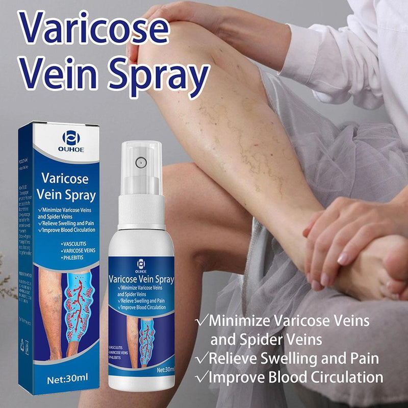 Varicose Vein Spray Blood Circulation Leg Acid Bilges Itching Solution 30ml