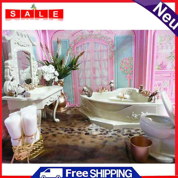 5D DIY Full Drill Round Shape Bathtub Rhinestone Diamond Drawing Home Decoration