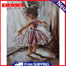 Hand Painted Oil Paint By Numbers DIY Dancing Girl Drawing Wall Decoration Gift