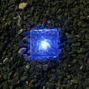 Solar Ice Cube Light LED Outdoor Waterproof Courtyard Garden Decor (Blue) Newly