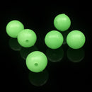 100pcs Hard Luminous Beads Float Balls Fishing Line Stoppers (8x8mm Green) Newly