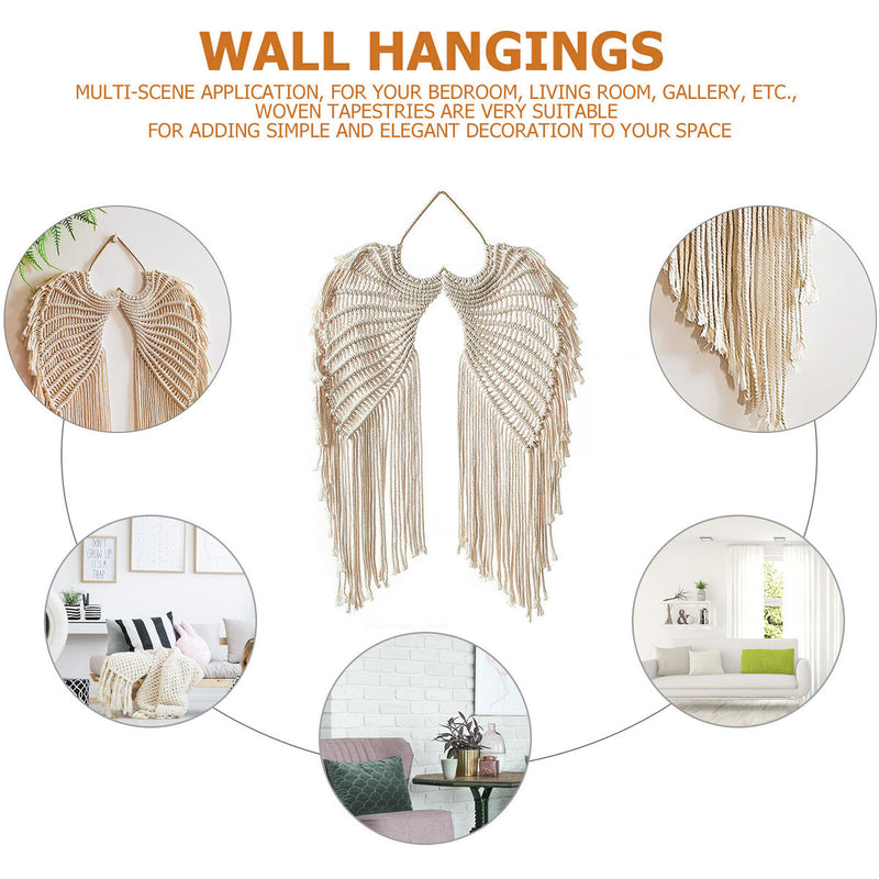 Wings Shape Cotton Pendant Eco-Friendly Wall Art Suitable for Bedroom Gallery