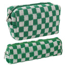 2pcs Makeup Case Knitting Makeup Bags Zipper Portable Travel for Weekend Holiday