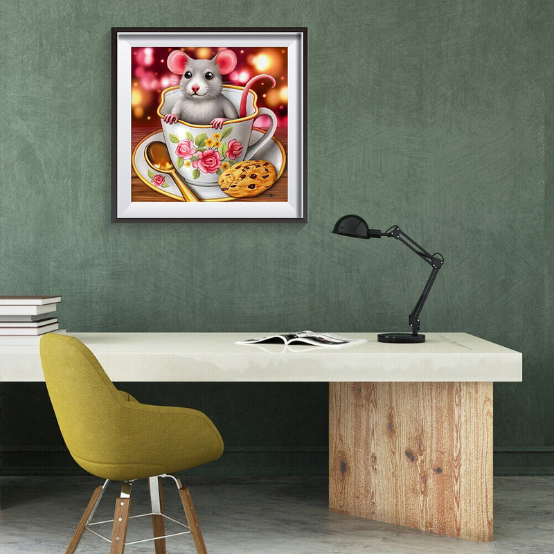 Full Round 5D DIY Diamond Painting Embroidery Cross Stitch Home Decor Mouse Cup
