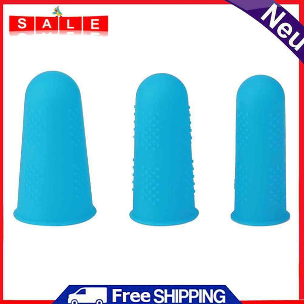 Matefield Anti-Slip Hot Glue Gun Fingerguard Silicone Finger Guard, Blue