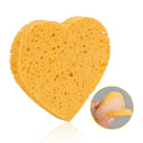 Heart Shaped Wood Pulp Cotton Face Wash Cleansing Sponge Soft Cosmetic Puff