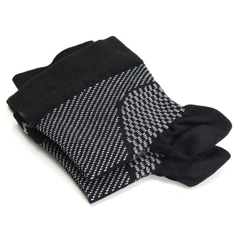 2pcs Sport Ankle Compression Sleeve Elastic Ankle Brace Guard (Black L/XL) Newly