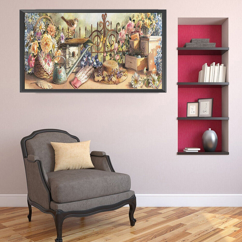 Flower Basketball Oil Paint By Numbers Kits Canvas DIY Wall Art Craft Coloring Draw