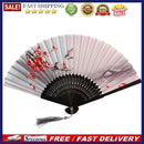 Chinese Style Bamboo Retro Silk Folding Fan Craft Party Favor Dance Hand Fans