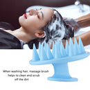 Silicone Shower Hair Wash Comb Brush Head Scalp Massage Brush (Dark Blue) Newly