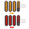 8pcs Wheels Hub Cap Protective Shells Reflective Stickers for M365 (Red)
