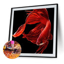 Goldfish Full Drill Round Diamond Painting DIY Needlework Cross Stitch(Red)
