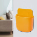 Wall Mounted Organizer Storage Box TV Remote Control Phone Holder (Yellow) Newly
