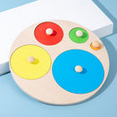 Geometric Hand Grabbing Board Wooden Jigsaw Children Educational Toys (C) Newly