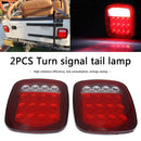 16LED Square Turn Signal Stop Tail Lights for Jeep Wrangler JK TJ CJ YJ 2 Pack
