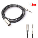 XLR 3-Pin Male to 1/4in Mono Plug Shielded Microphone Mic Audio Cable(1.8m)