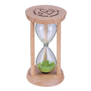 Wooden Sand Clock 3 Minutes Hourglass Sandglass Kid Toothbrush Timer(Green)