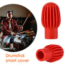 2pcs Drum Stick Practice Tips Drum Mute Portable Silicone Sleeve Mute Dampe