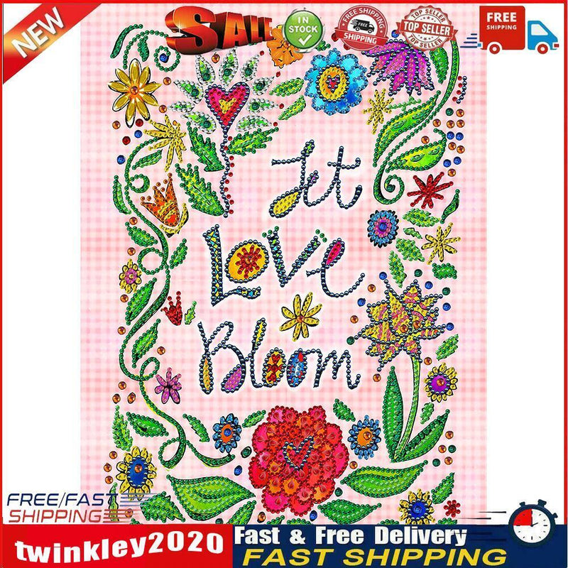 Diamond Painting 5D DIY Flower Grass Partial Special Drill Rhinestone Kit Newly