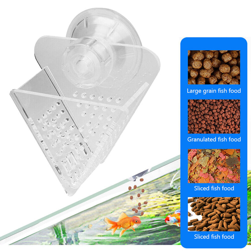 Acrylic Red Blood Worm Feed Cup Aquarium Fish Tank V Shape Food Container