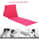 Inflatable Beach Mat Camp Lounger Back Pillow Triangle Cushion (Rose Red) Newly