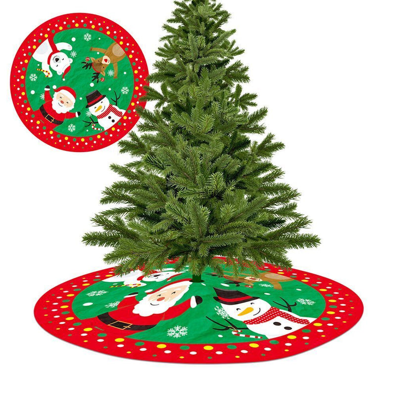 Elk Carpet Floor Mat Xmas Floor Cover Christmas Tree Skirt Outdoor Blanket