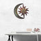 Indoor Sun Star Metal Iron Wall Hanging Decor Rust-proof Outdoor Artistic Works