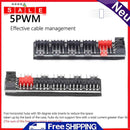 1-5 Computer Enclosure Fan Hub Intelligent Temperature Control with PWM Cable