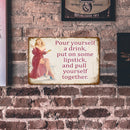 Home Weatherproof Retro Chic Person Sign Iron Painting Wall Drawing Templates