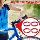 4x Bicycle Front Fork Washer MTB Bike Headset Spacers Gasket Ring (Red) Newly