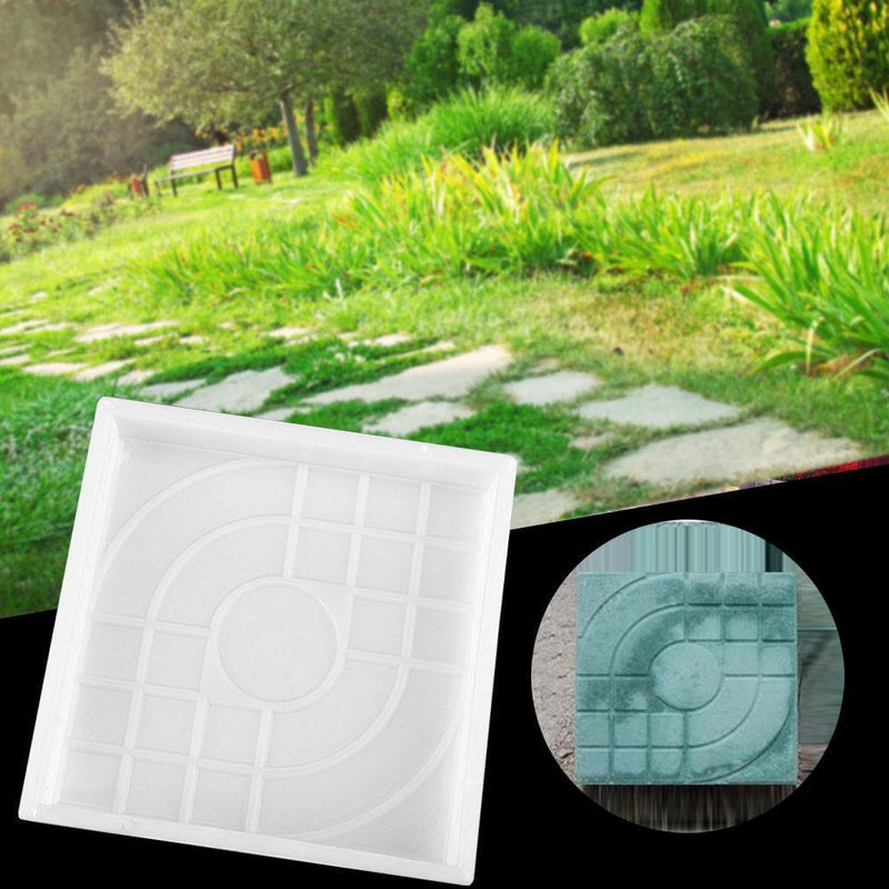 DIY Garden Courtyard Pavement Mold Lawn Paving Brick Stone Road Concrete Mould