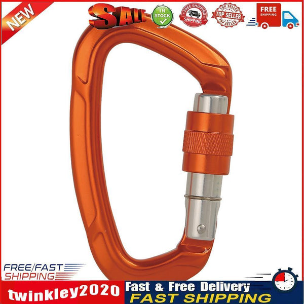 Aluminum Carabiner Outdoor Camping Climbing Hammock Lock Buckle (Orange) Newly