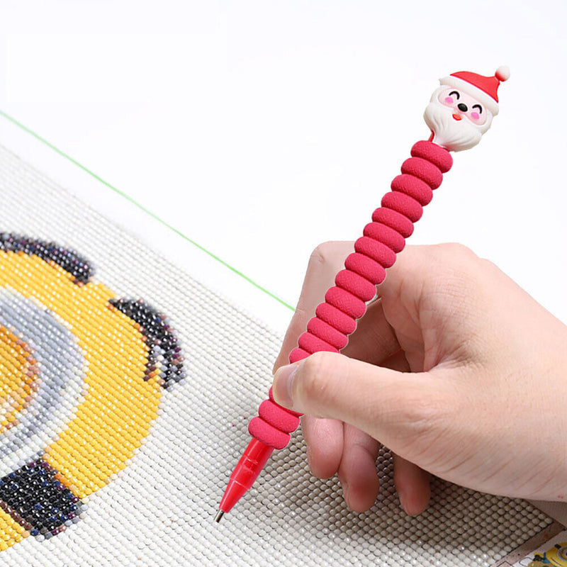 #A DIY Mosaic Pen Christmas Cartoon Art Crafts 5D Replacement Craft Accessories