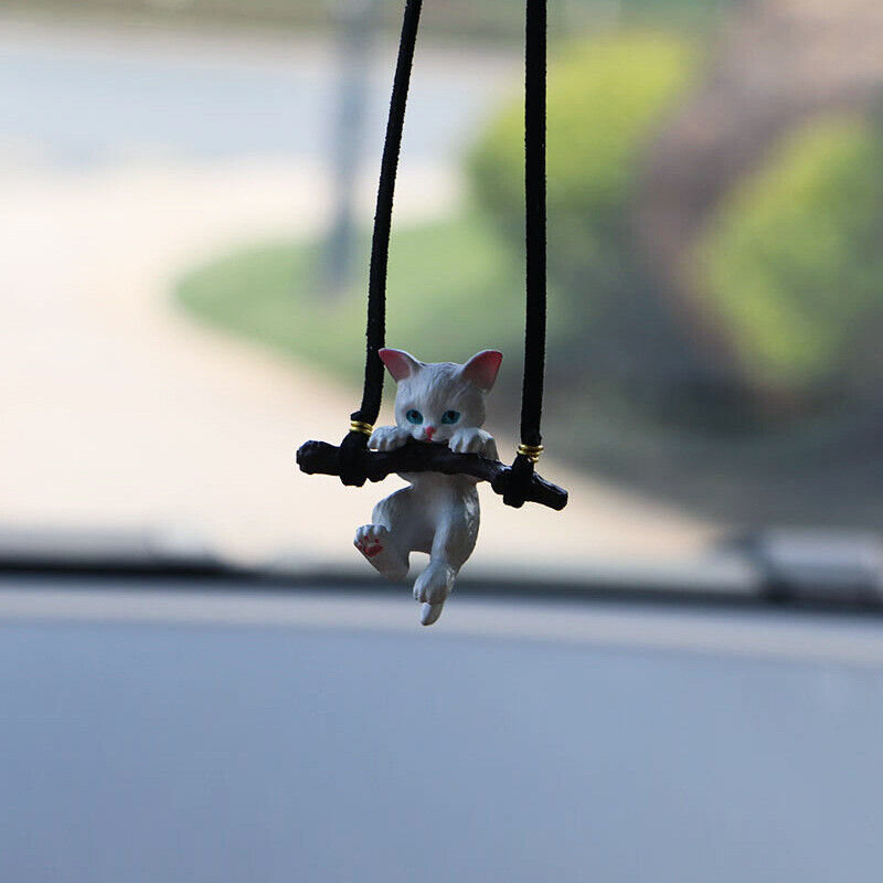 Car Pendant Creative Cute Branch Cat Rearview Mirror Car Interior Decoration