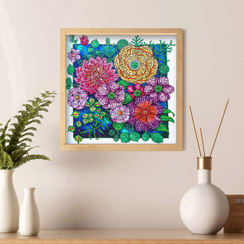 5D Part Special Shaped Drill Crystal Diamond Painting Flower Kit Art Craft
