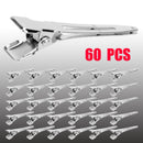 60pcs Metal Hair Clip Hairdressing Sectioning Clamps Salon Hairpin Styling
