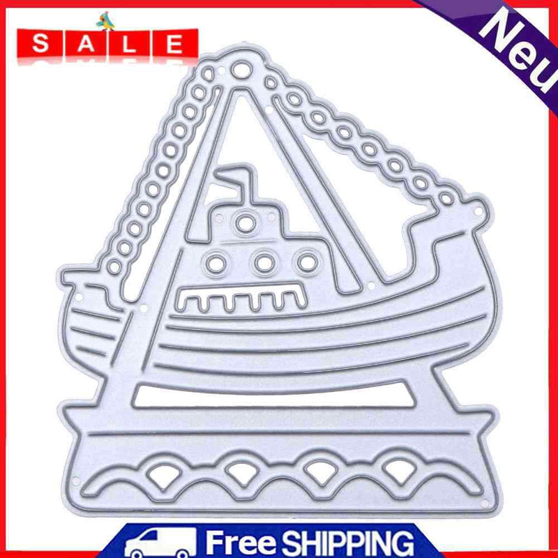 Pirate Ship DIY Jigsaw Puzzle Metal Stencil Scrapbook Craft Punch Mold