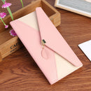 Leaf Long Wallet Women PU Card Holder Hit Color Money Bag Coin Purse (Pink)