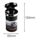 Car Ashtray with LED Light Auto Styling Cigarette Cylinder Holder (Black)