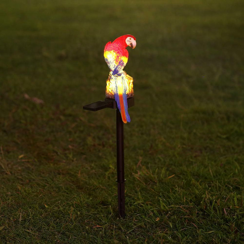 Outdoor Solar Power Garden Lights Parrot Decor Path Lawn Yard LED Landscape Lamp