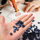 200pcs Octagon Sealing Wax Blue Wax Beads for Envelope Invitation DIY (K) Newly