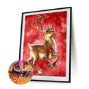 5D DIY Full Drill Round Shape Deer Rhinestone Diamond Drawing Home Decoration