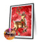 5D DIY Full Drill Round Shape Deer Rhinestone Diamond Drawing Home Decoration