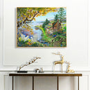 Beach House Chair Oil Paint By Numbers Kit DIY Acrylic Painting on Canvas Decor