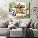 Full Embroidery Cross Stitch Set Needlework Kit 11CT Merry Go Round Artwork