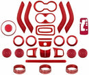 28 Pcs Full Set Interior Decoration Trim Kit For Jeep Wrangler JK JKU 2011-2018